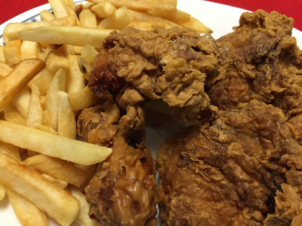 Fried Chicken with French Fries