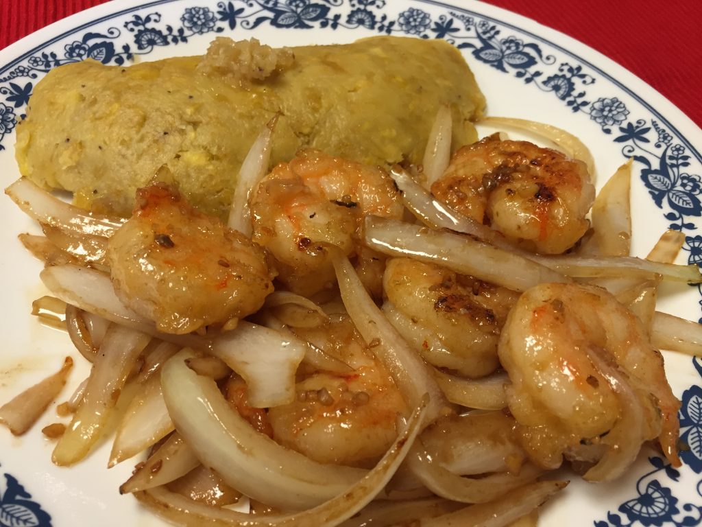 Garlic Shrimp with Mofongo