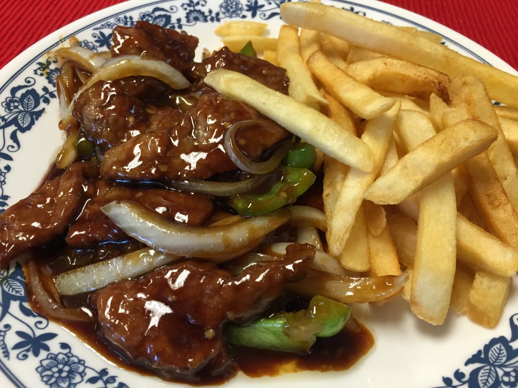 Pepper Steak with French Fries